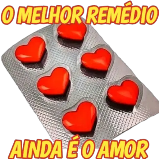 Figurinhas O melhor remedio e o amor para whatsapp