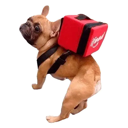 Figurinhas Buldog ifood para whatsapp