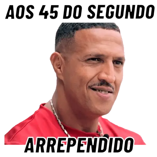 Figurinhas Aos 45 do segundo arrependido para whatsapp